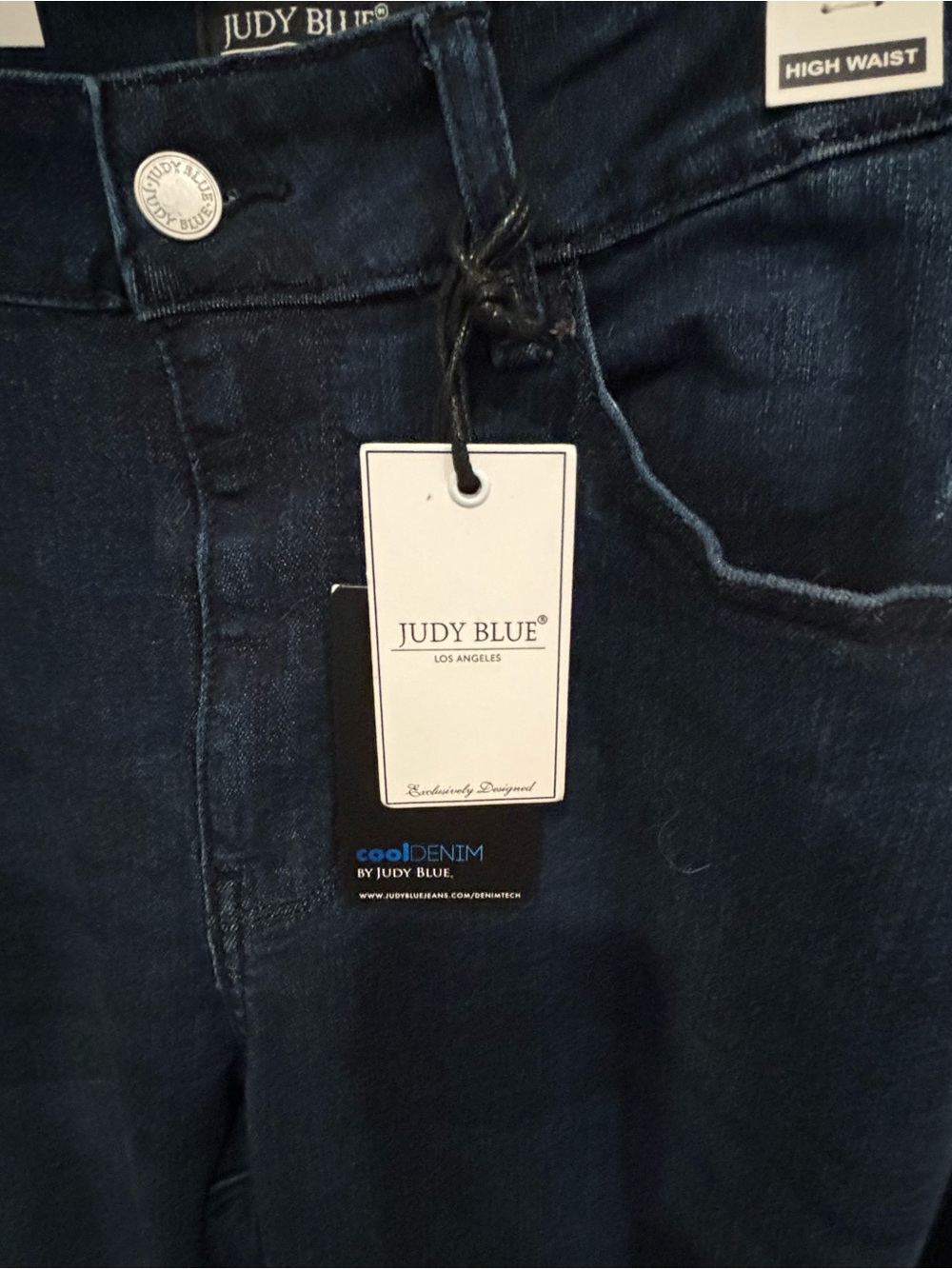 Judy Blue NEW Cool Boyfriend Fit High Waist Jeans Dark Wash Stretch 16W - Picture 7 of 16